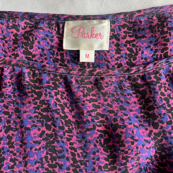 NWOT Parker Chic blouse with a multicolor pattern. Relaxed fit bat - Picture 8 of 9
